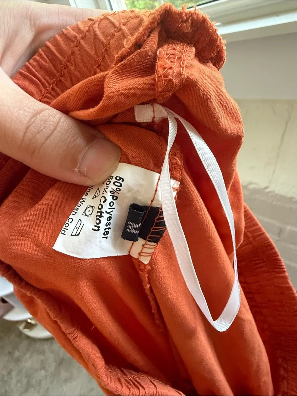Rust Orange Smocked Crop Top and Matching Maxi Skirt Set